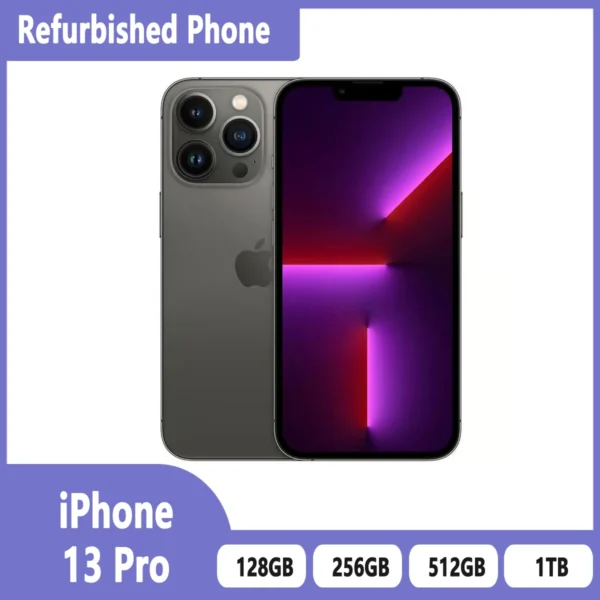 Refurbished phone APPLE iPhone 13 Pro 128GO 256GO 512GO 1TB 1024GO unlock smartphone inches, six cores, i0S A15.6GBRAM,12MP