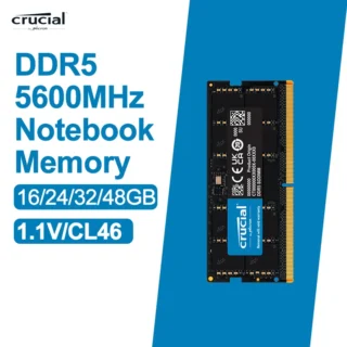 RAM cruelle 16 Go 24 Go 32 Go 48 Go DDR5 5600 MHz PC5-44800 Mémoire pour ordinateur portable, non ECC SODIMM