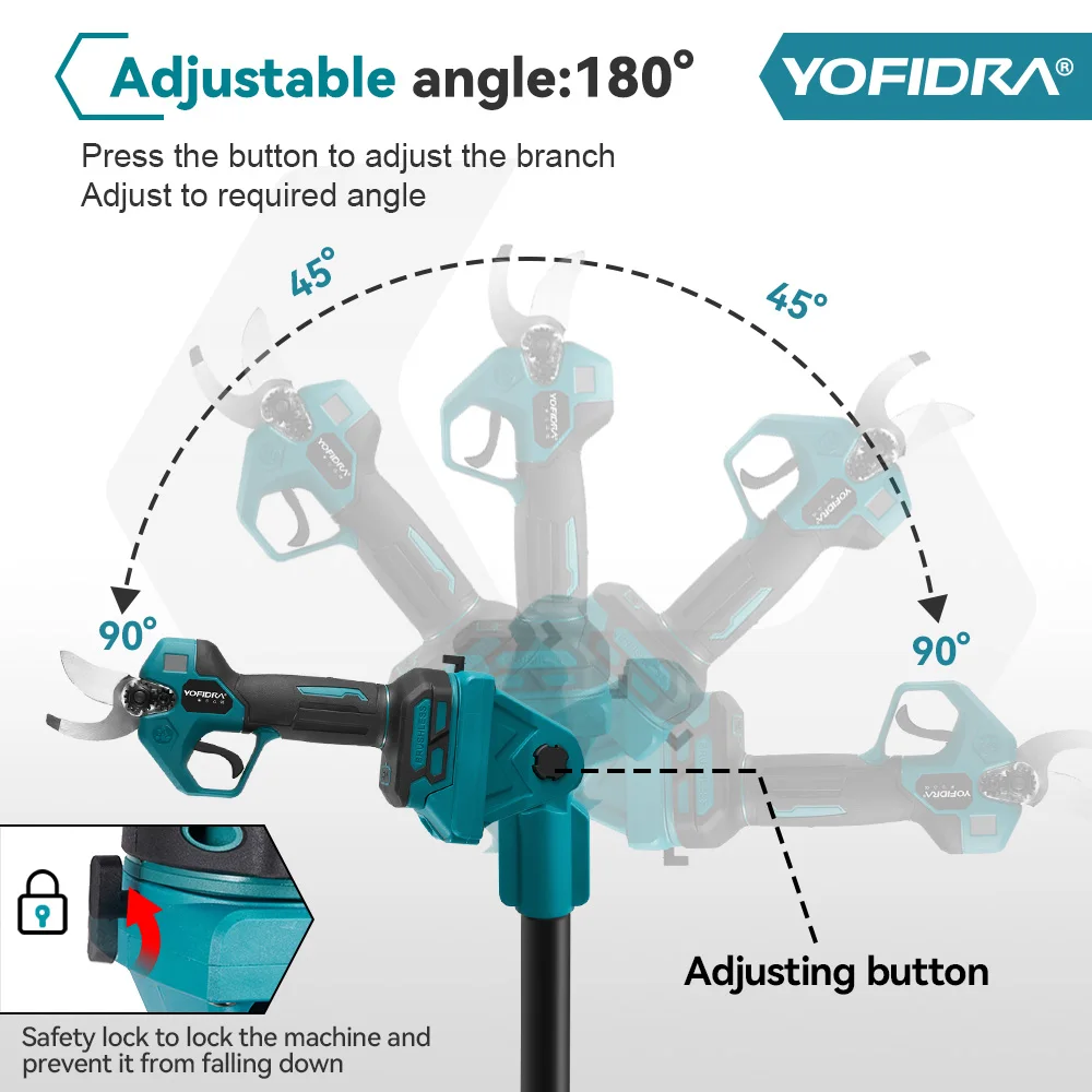 Makita – tronçonneuse électrique à poteau télescopique sans balais 3 en 1, ciseaux de cisaillement à haute évolutive, outil de jardin pour broche de batterie 18V – Image 4