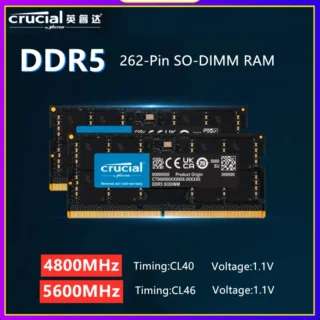 Nina ial-RAM DDR5 SODIMM pour ordinateur portable, 16 Go 32 Go 24 Go 48 Go, 4800MHz 5600MHz 1.1V