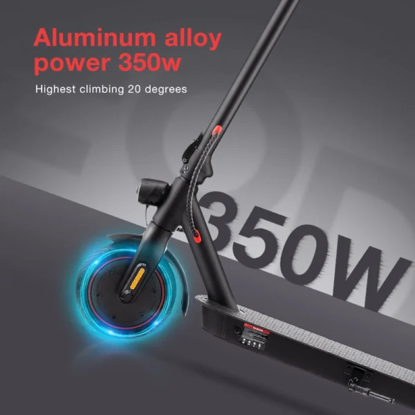 IScooter-Trottinette électrique pliable i9Pro pour adultes, vitesse maximale 30 km/h, 350 pouces, accent d'abeille, 8.5 W, 7,5 Ah – Image 4
