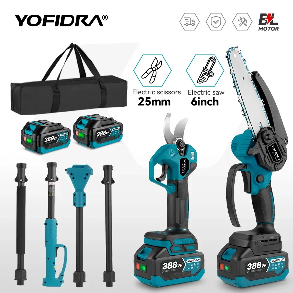 Makita – tronçonneuse électrique à poteau télescopique sans balais 3 en 1, ciseaux de cisaillement à haute évolutive, outil de jardin pour broche de batterie 18V