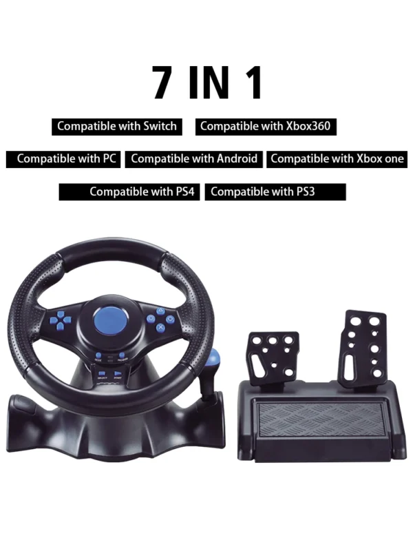 DATA FROG – contrôleur de vibrations au volant de course, pédale de voiture Simracing pour Nintendo Switch Playstation4 PS4 Xbox One PC – Image 6