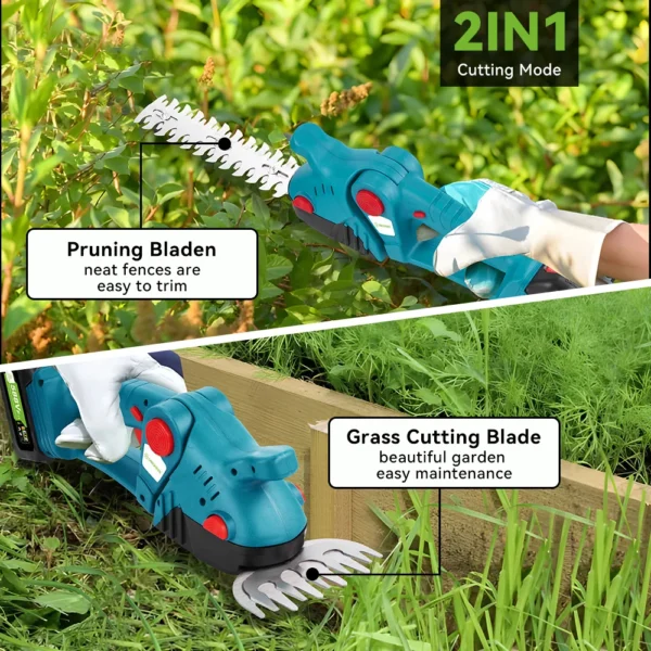 ONEGRREN 3 en 1 pôle télescopique taille-haie électrique branche haute arbustes désherbage taille outil de jardin pour Makita 18V batterie broche – Image 5