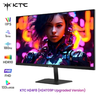 (2025 H24T09P Version améliorée) moniteur de jeu KTC H24F8 FHD 23.8 "180Hz avec Reproduction couleur réaliste résolution 1920*1080