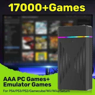 Consoles de jeux pour PS4, PS3, PS2, Gamecube, Wii, Wiiu, Sega Saturn avec plus de 17000 jeux Plug and Play pour WIN PC, ordinateur portable