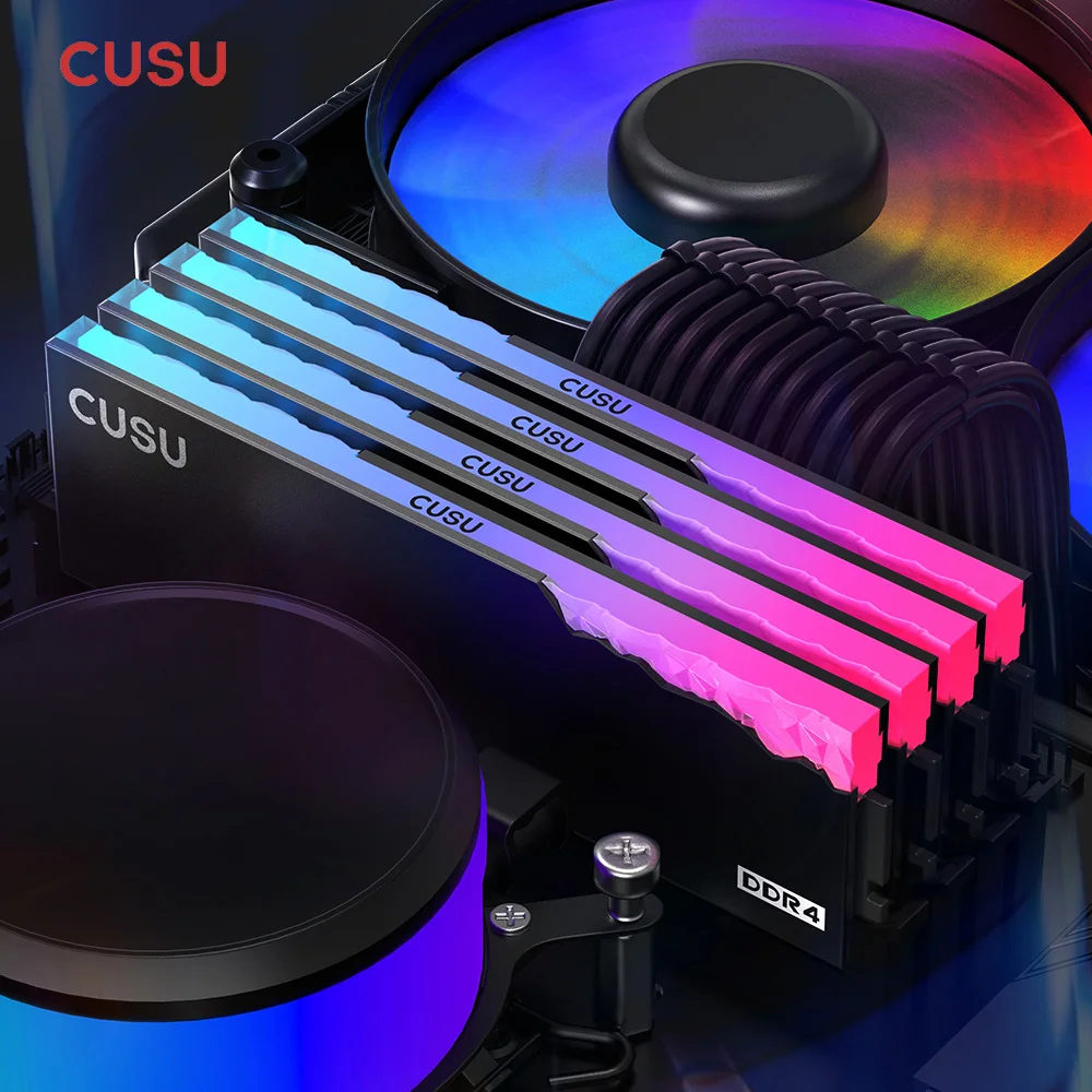 CUSU mémoire Ram DDR4 16gb 3200gb 3600mhz Rgb DDR4 8gb 288pin UDIMM mémoire Ram double canal pour ordinateur de jeu bricolage – Image 5