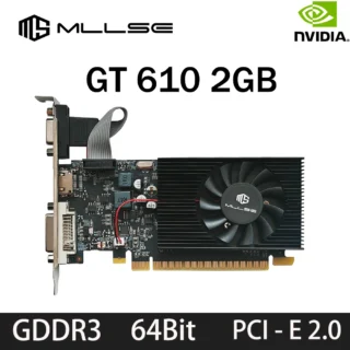 MLLSE GT 610 2GB carte graphique GDDR3 64Bit DVI VGA PCI-E 2.0 Geforce GPU Gt 610 carte vidéo De jeu Placa De vidéo