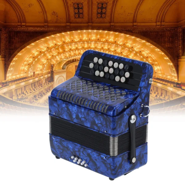 Accordian Instrument accordéon 22 touches 8 basses bouton professionnel Instrument pour débutant avec sac de rangement – Image 2