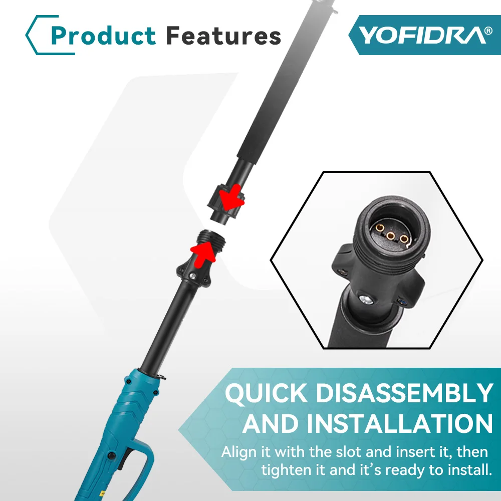Makita – tronçonneuse électrique à poteau télescopique sans balais 3 en 1, ciseaux de cisaillement à haute évolutive, outil de jardin pour broche de batterie 18V – Image 5