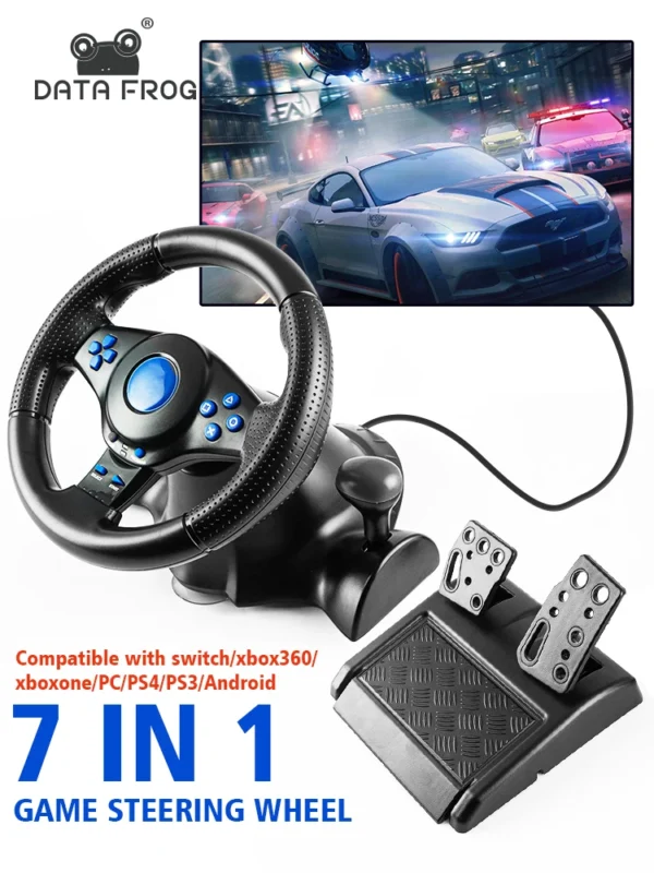 DATA FROG – contrôleur de vibrations au volant de course, pédale de voiture Simracing pour Nintendo Switch Playstation4 PS4 Xbox One PC