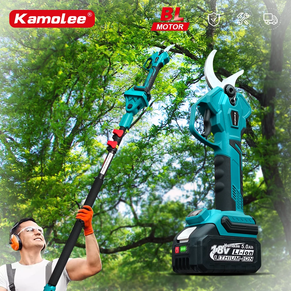 Kamolee 50mm ciseaux électriques sans fil sans brosse sécateur sécateur efficace arbre fruitier bonsaï taille Branche Cutter