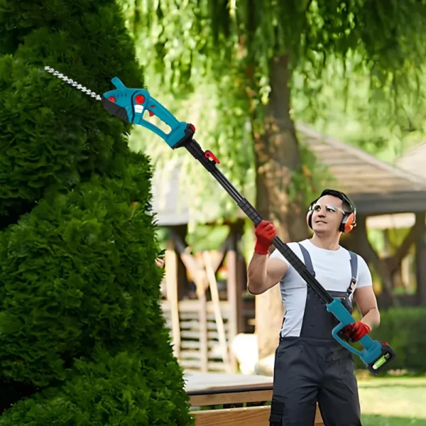 ONEGRREN 3 en 1 pôle télescopique taille-haie électrique branche haute arbustes désherbage taille outil de jardin pour Makita 18V batterie broche – Image 6